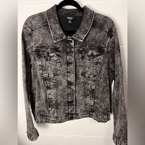 NEW Simply Vera Vera Wang Charcoal Jean Jacket XL
